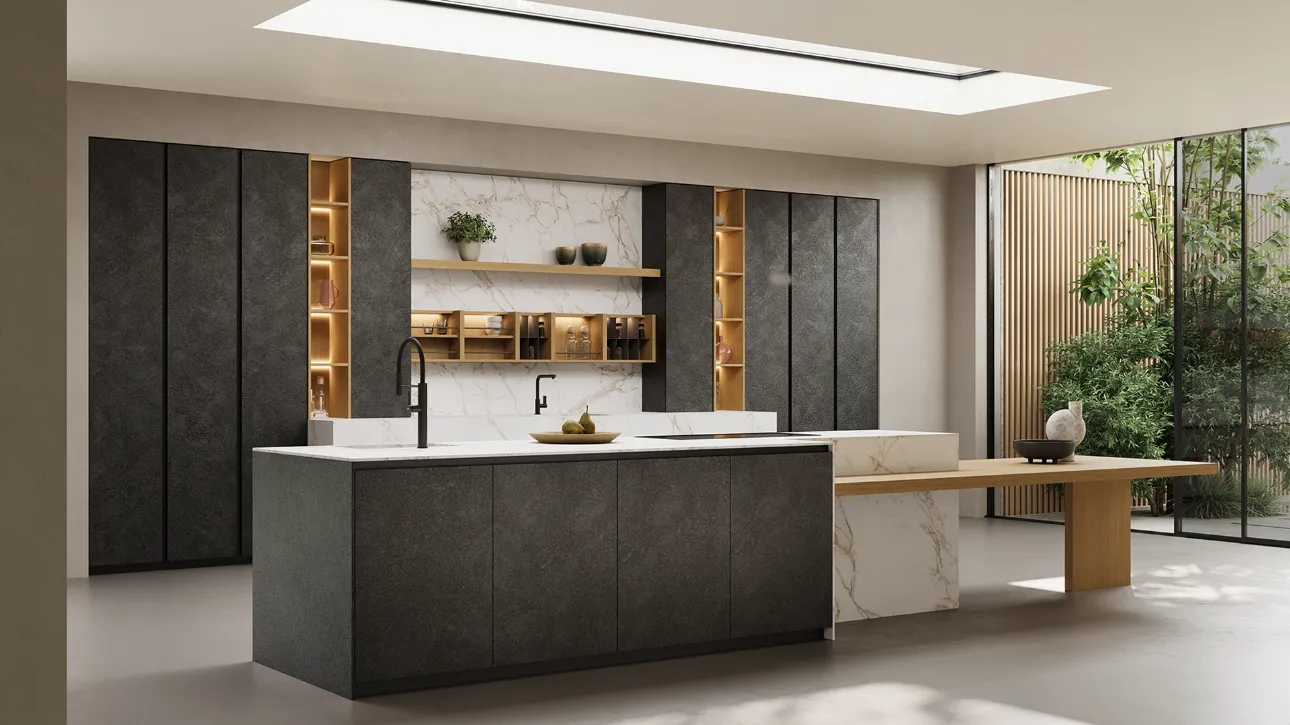 Cucina Design con isola T80 01 di Zecchinon Cucine