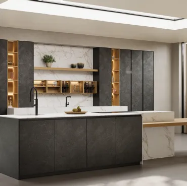 Cucina Design con isola T80 01 di Zecchinon Cucine