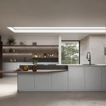 Cucina Design con penisola T80 03 di Zecchinon Cucine