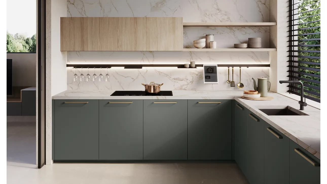 Cucina Design angolare Tiffany 01 di Zecchinon Cucine